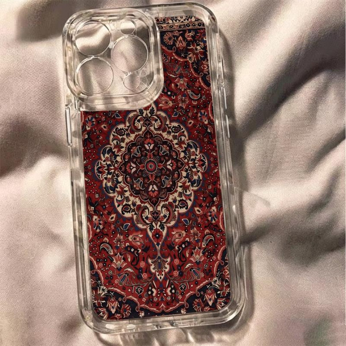 Luxury Persian Carpet 2D Printed Transparent TPU Phone Case