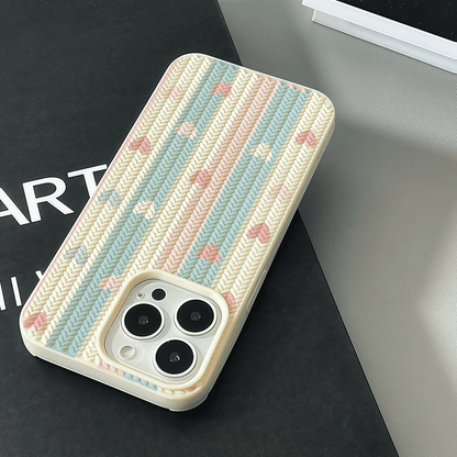 Pastel Knitted Pattern Phone Case