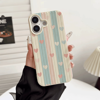 Pastel Knitted Pattern Phone Case