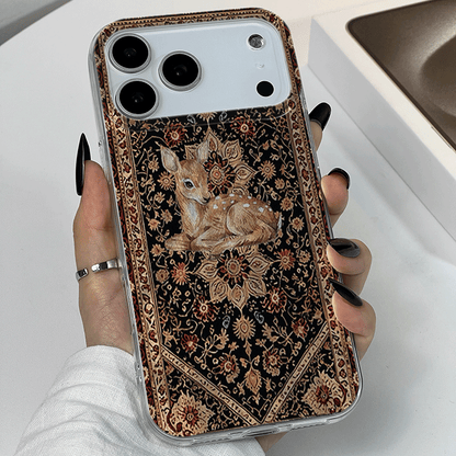 Cute Deer & Persian Carpet 2D Printed Transparent TPU Phone Case