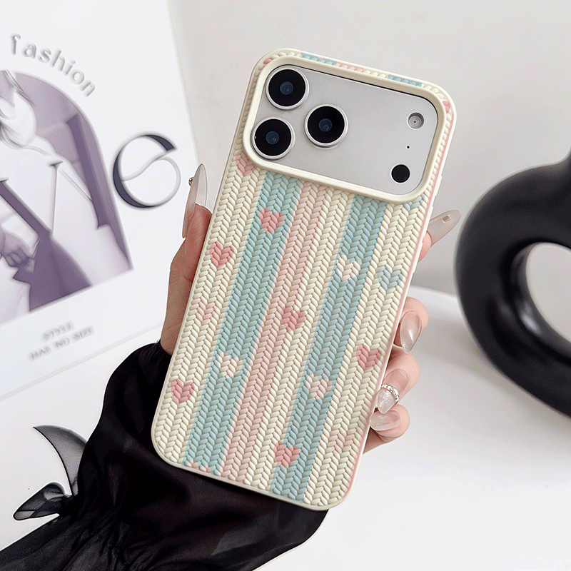 Pastel Knitted Pattern Phone Case