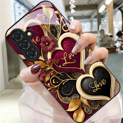 Luxury Love Heart Printed Phone Case