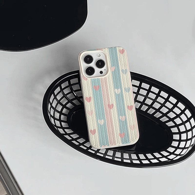 Pastel Knitted Pattern Phone Case