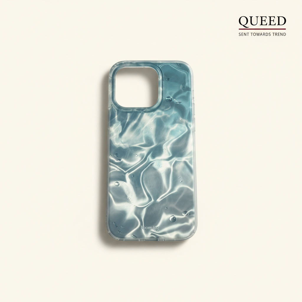 Aqua Water Ripple Phone Case – Blue Pool Reflection Aesthetic Glossy Protective Cover