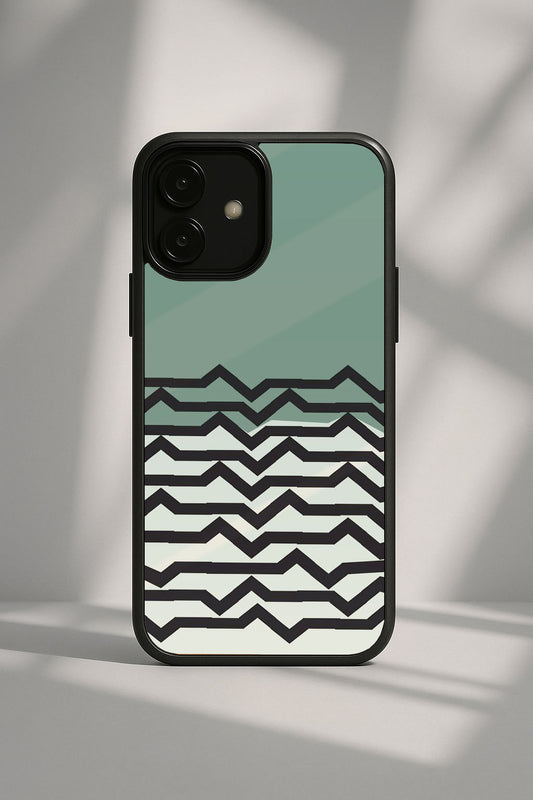 Geometric Peaks Glass Case