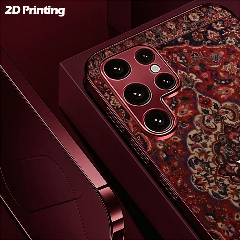 Luxury Persian Carpet Design 2D Printed Glass Back Phone Case