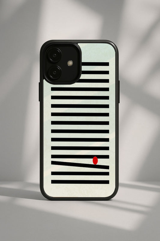Modern Lines Red Dot Phone Case