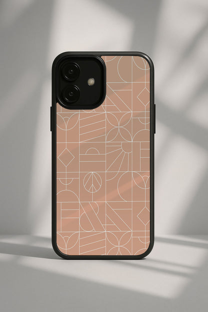 Geometric Peach Case