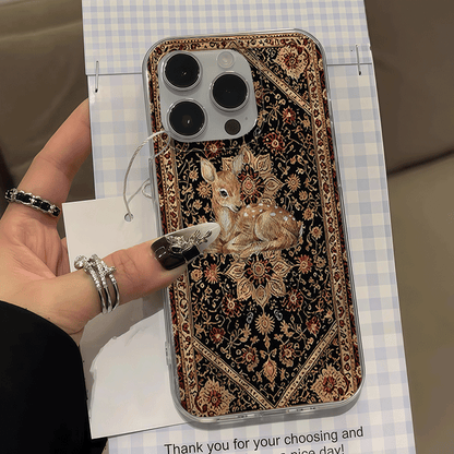 Cute Deer & Persian Carpet 2D Printed Transparent TPU Phone Case