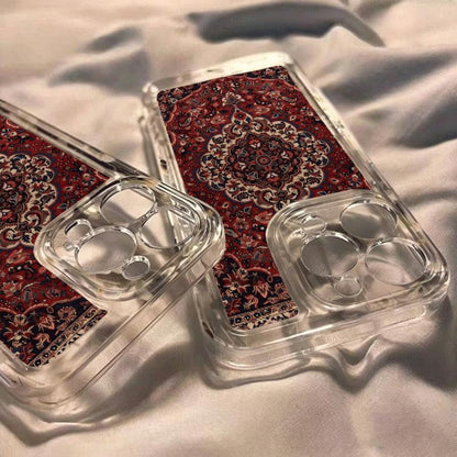 Luxury Persian Carpet 2D Printed Transparent TPU Phone Case