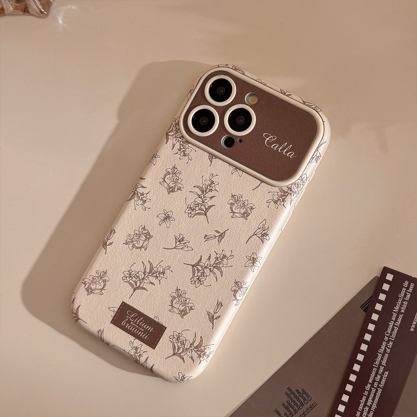 Luxury Floral Printed Silicone Glass Metal Phone Case Cover
