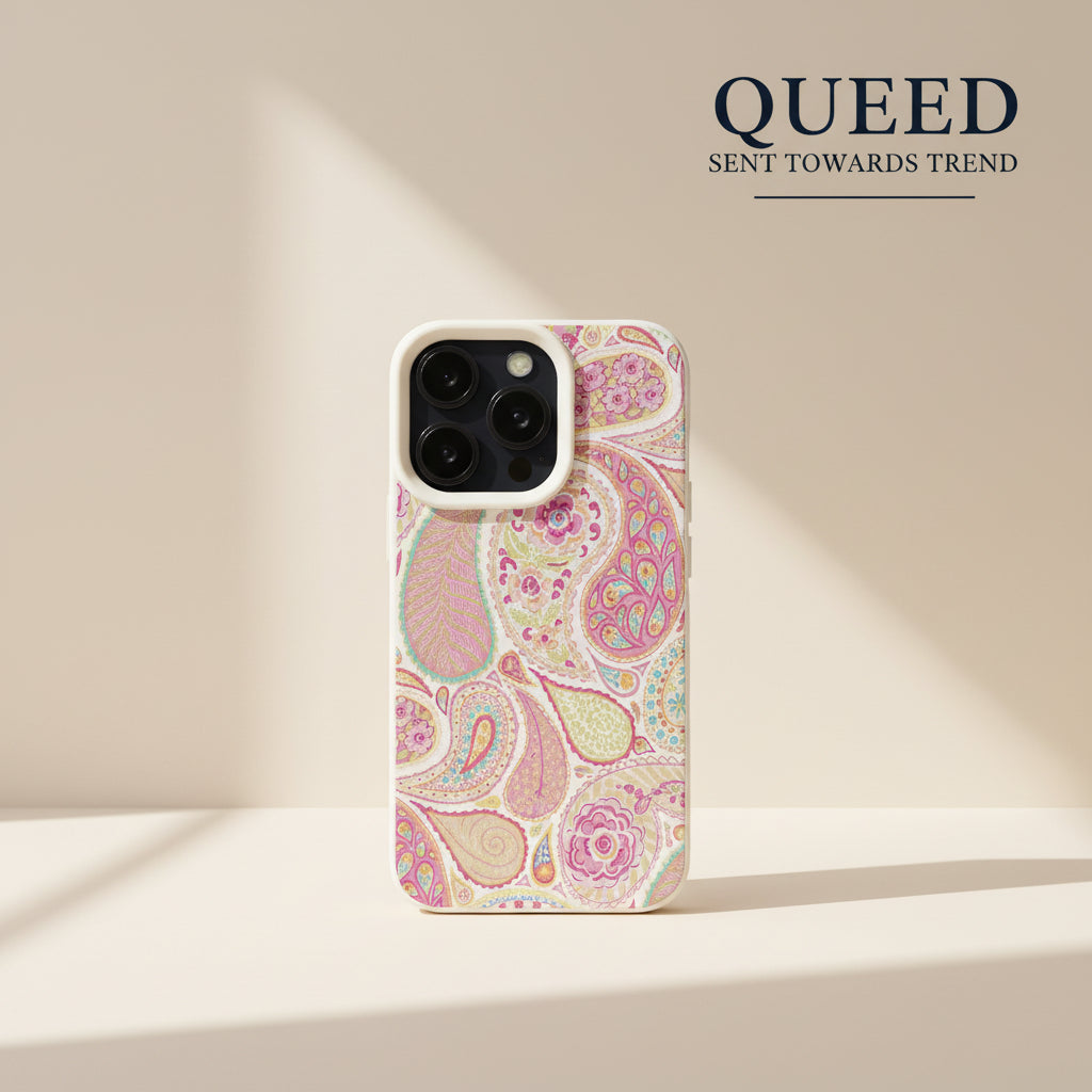 Blush Paisley Garden Phone Case | Pink Beige Vintage Floral Paisley Aesthetic Cover