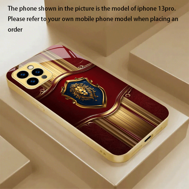 Luxury Royal Lion Shield Designer Printed Mobile Back Cover Case for iPhone & Android