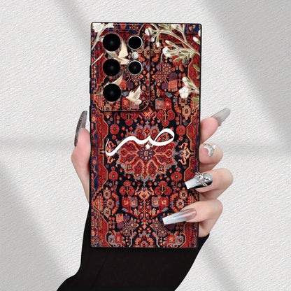Personalized Name & Persian Carpet 2D Printed Glass Back Phone Case