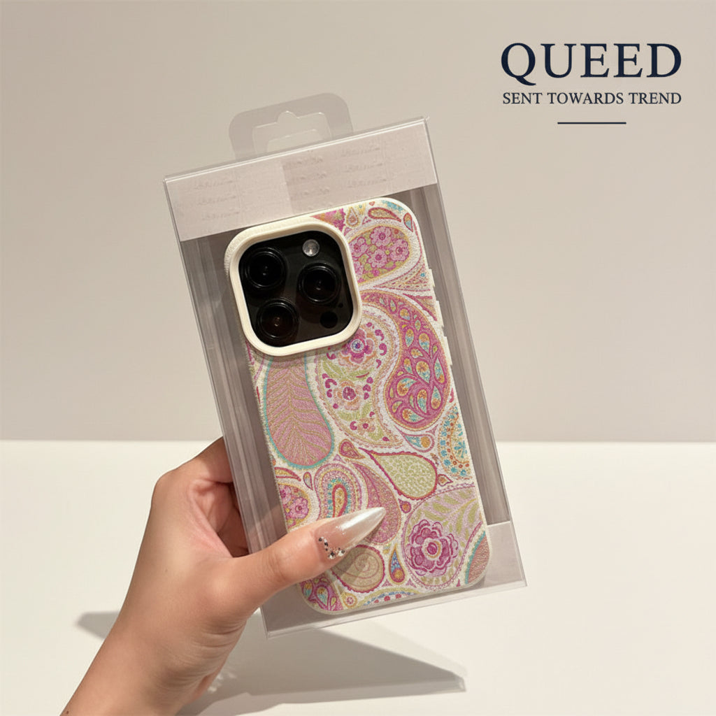 Blush Paisley Garden Phone Case | Pink Beige Vintage Floral Paisley Aesthetic Cover