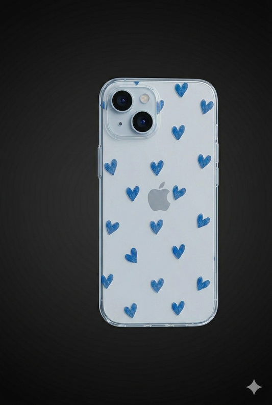Blue Hearts Today Clear Case