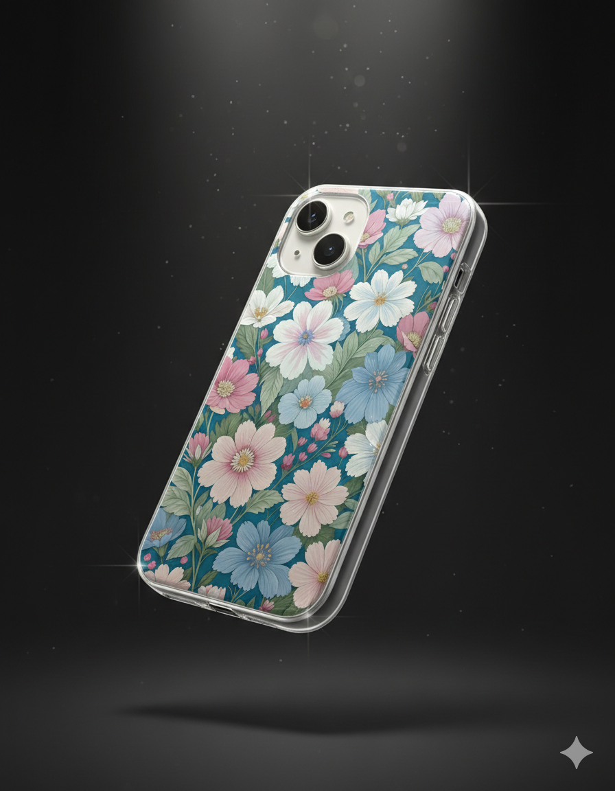 Teal Blossom Garden Case