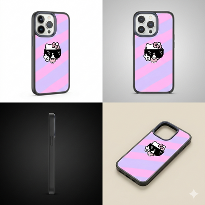 "Cool Kitty Chic Stripes Case