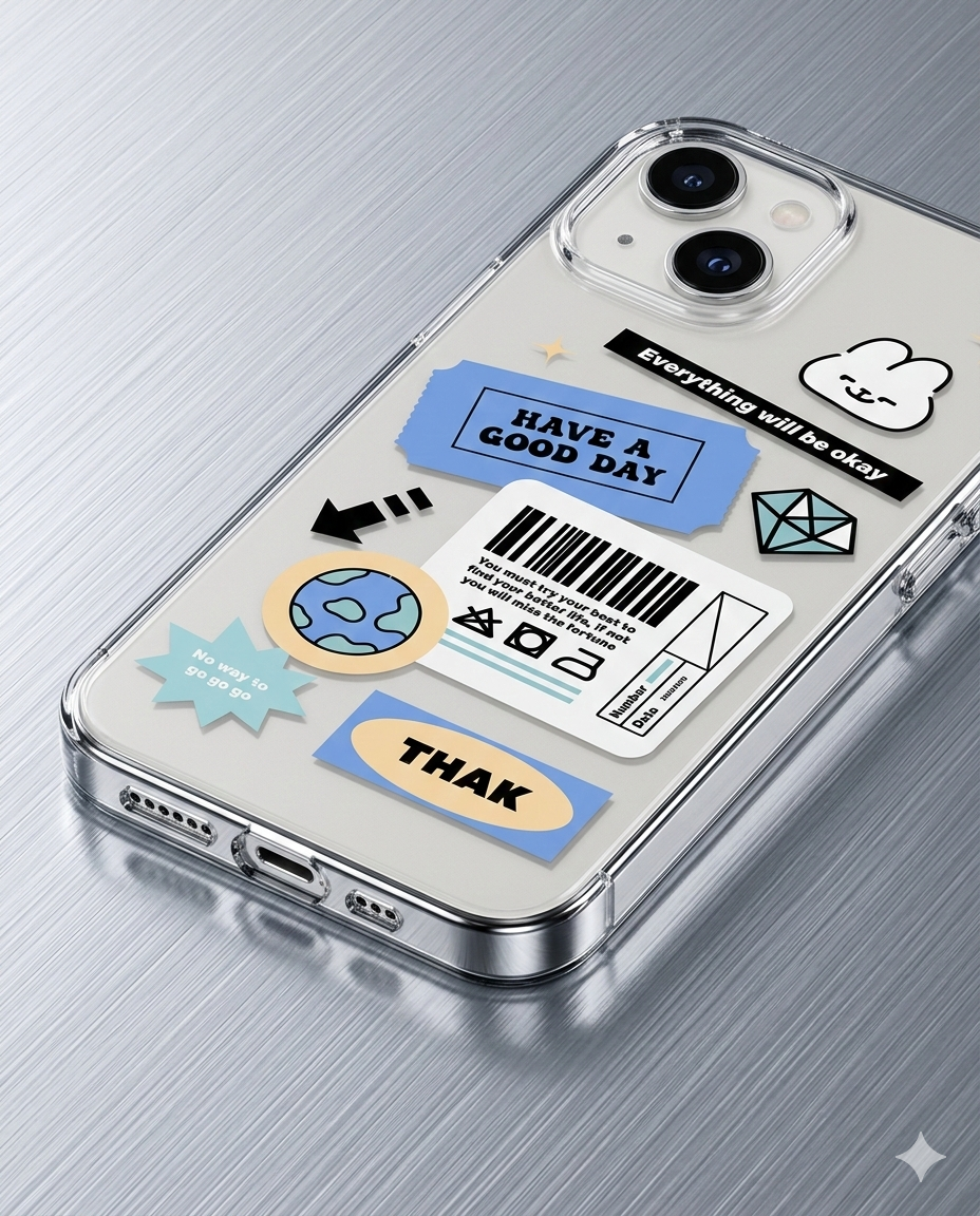 Affirmation Doodle Clear Case