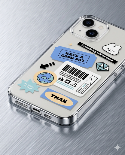 Affirmation Doodle Clear Case