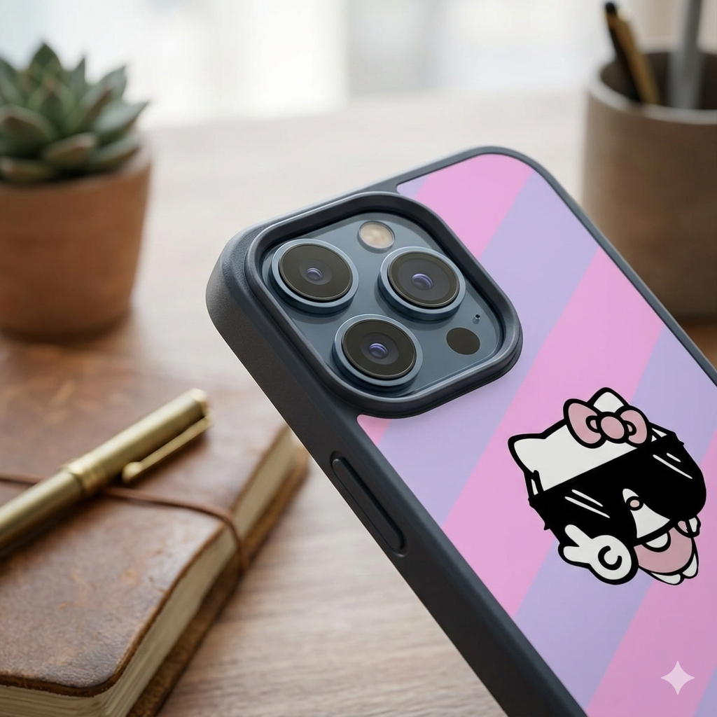 "Cool Kitty Chic Stripes Case