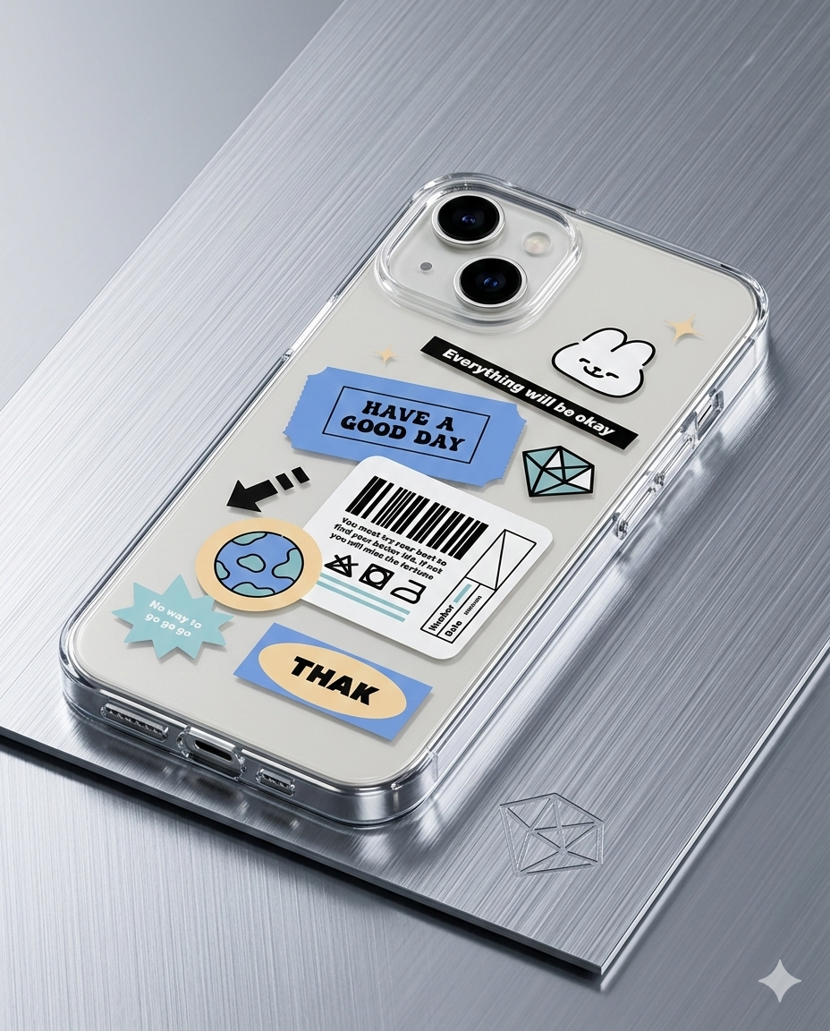Affirmation Doodle Clear Case