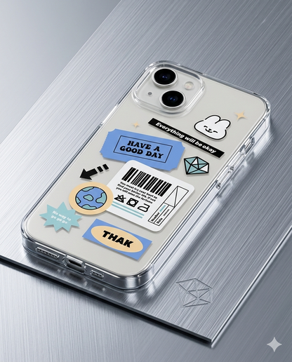 Affirmation Doodle Clear Case