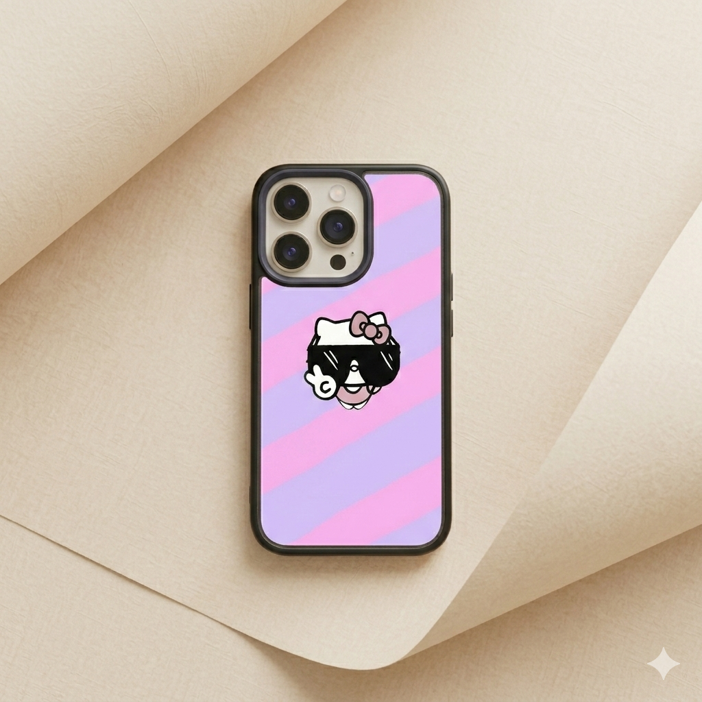 "Cool Kitty Chic Stripes Case
