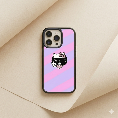"Cool Kitty Chic Stripes Case
