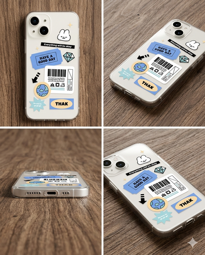Affirmation Doodle Clear Case