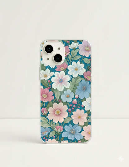 Teal Blossom Garden Case