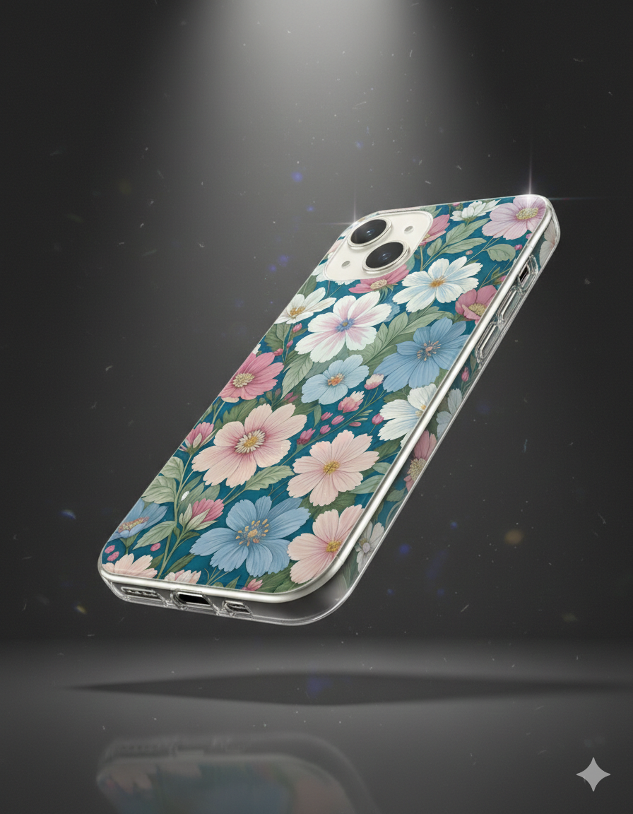 Teal Blossom Garden Case