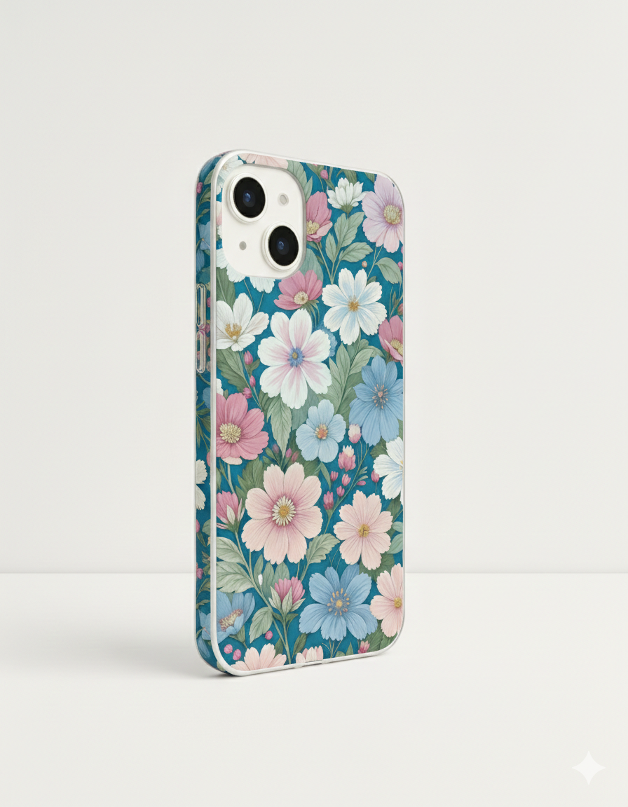 Teal Blossom Garden Case