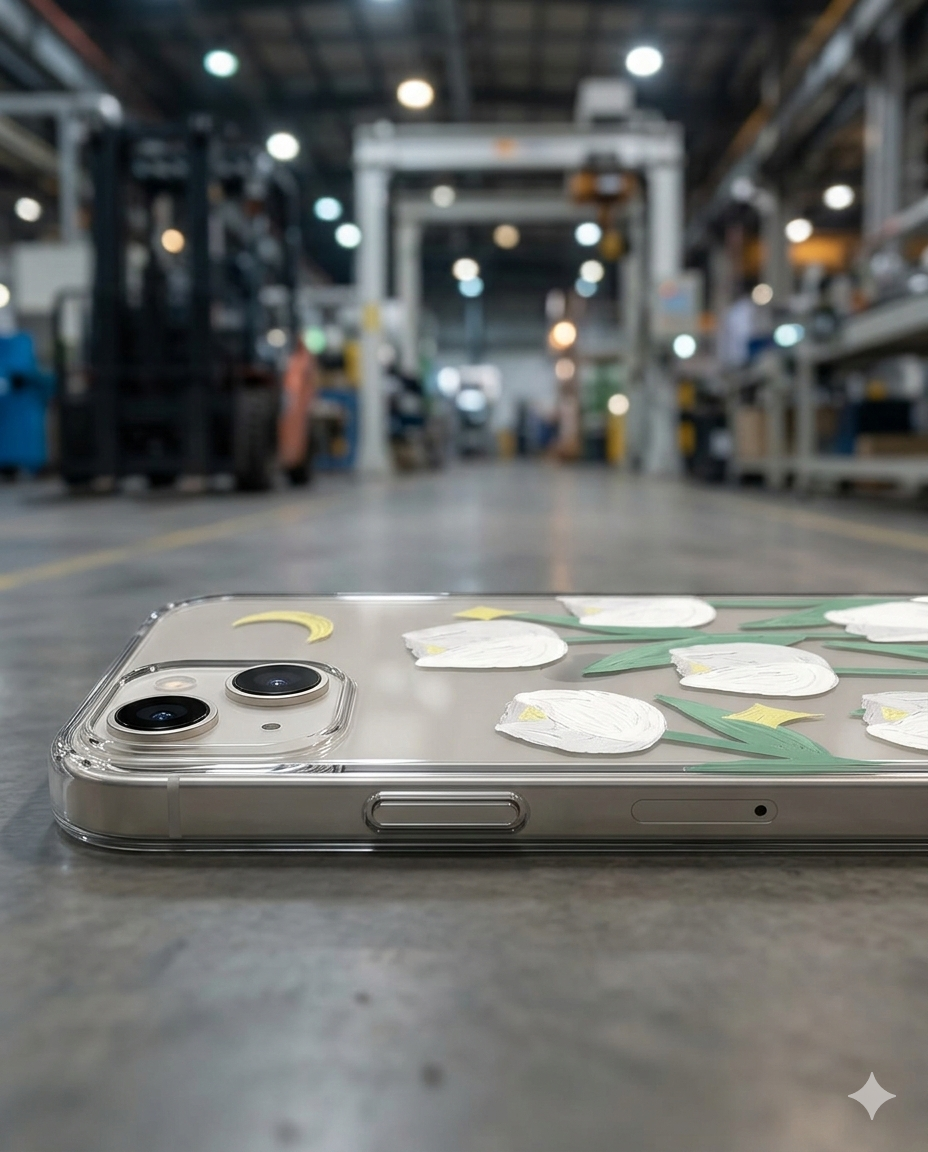 Lunar Tulip Garden Clear Case