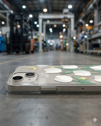 Lunar Tulip Garden Clear Case