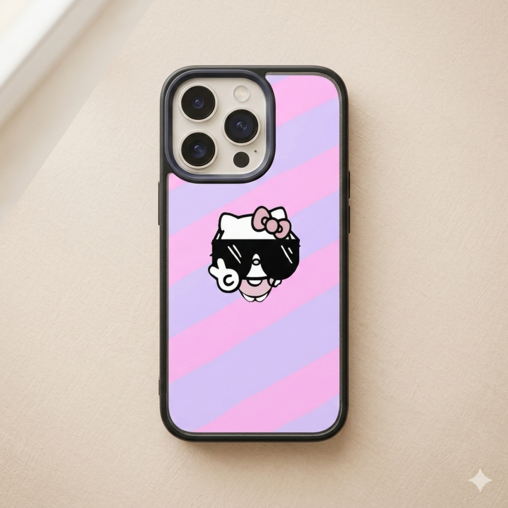 "Cool Kitty Chic Stripes Case