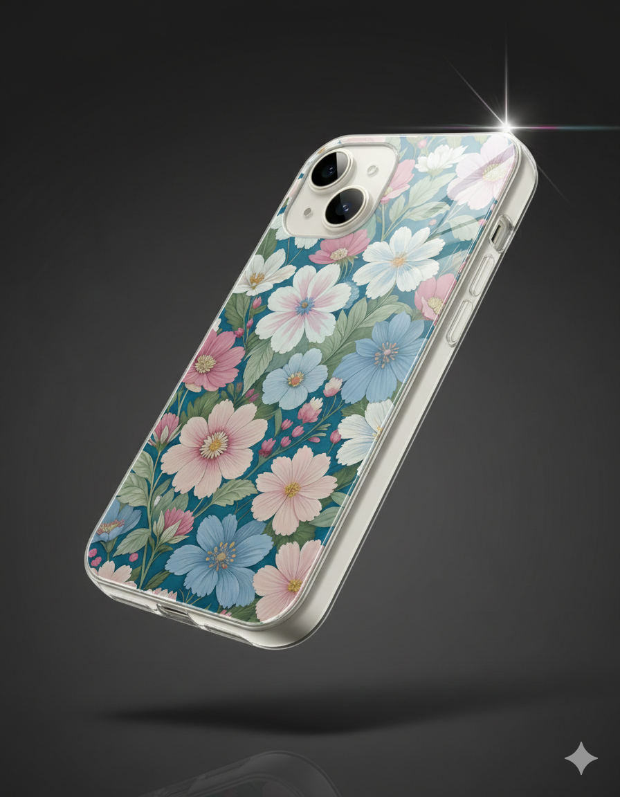 Teal Blossom Garden Case