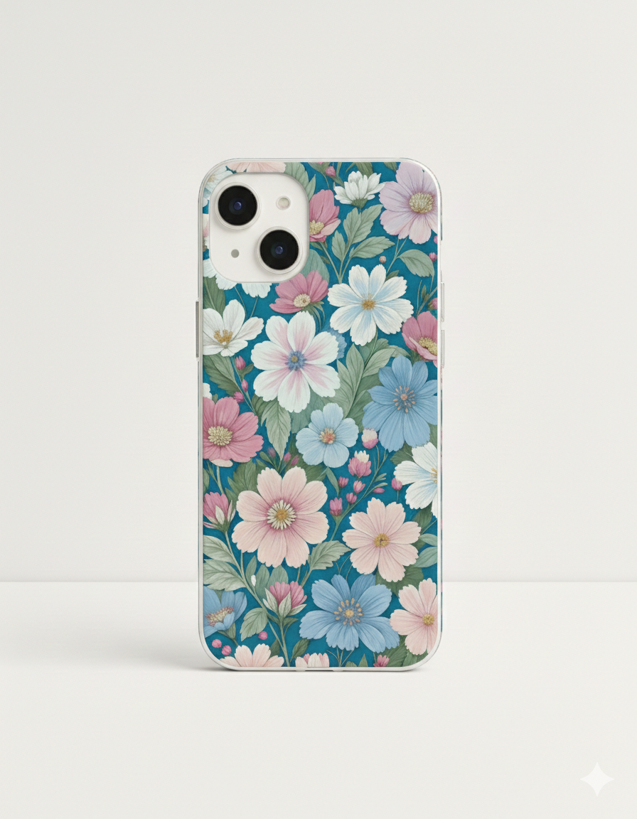 Teal Blossom Garden Case