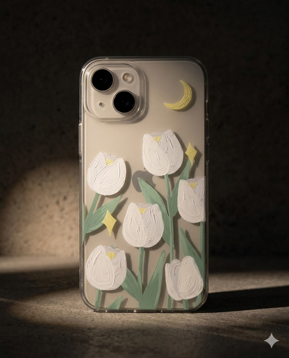 Lunar Tulip Garden Clear Case