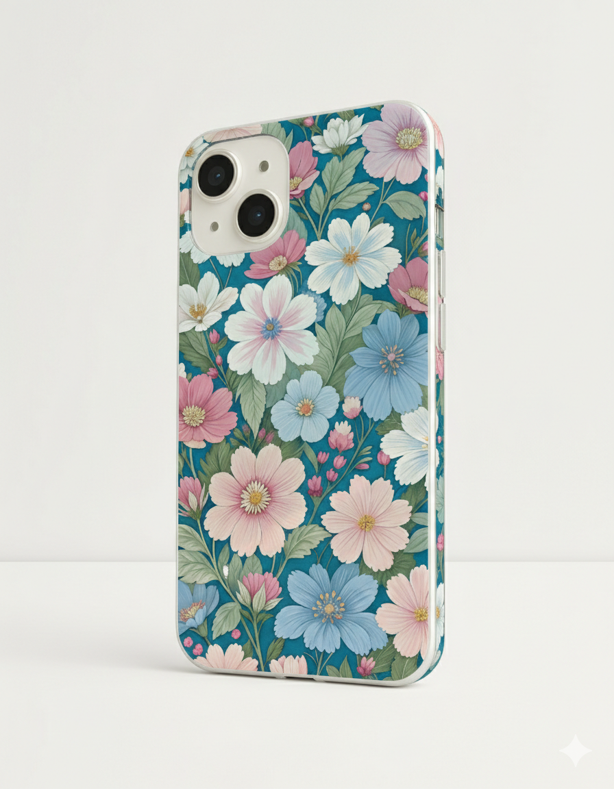 Teal Blossom Garden Case