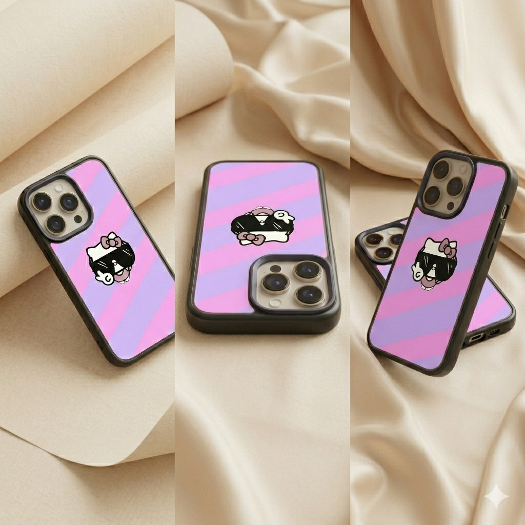 "Cool Kitty Chic Stripes Case