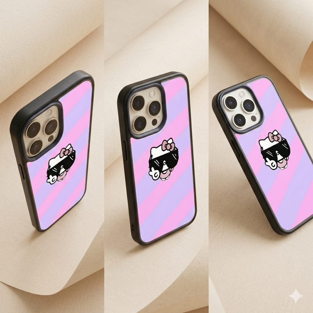 "Cool Kitty Chic Stripes Case