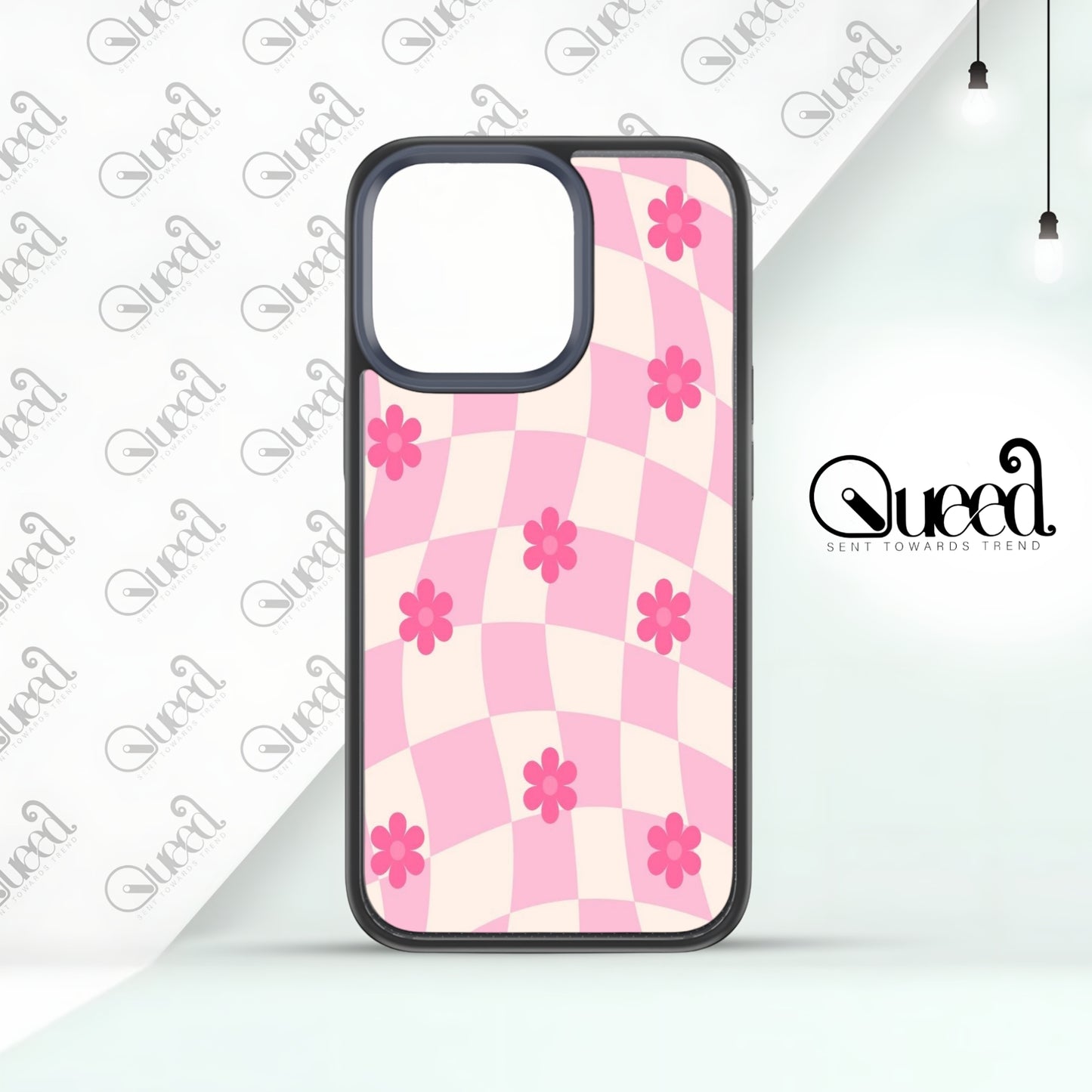 Pink Blossom Check Case