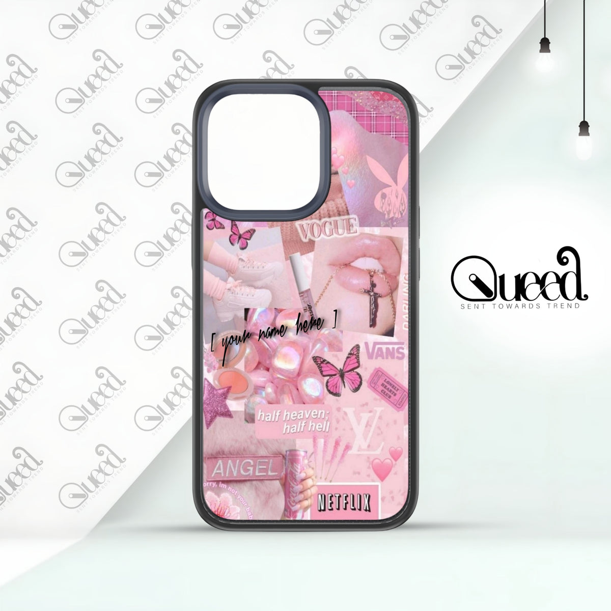 Blush Luxe Collage – Personalized, product image 1, printed phone case design by QUEED