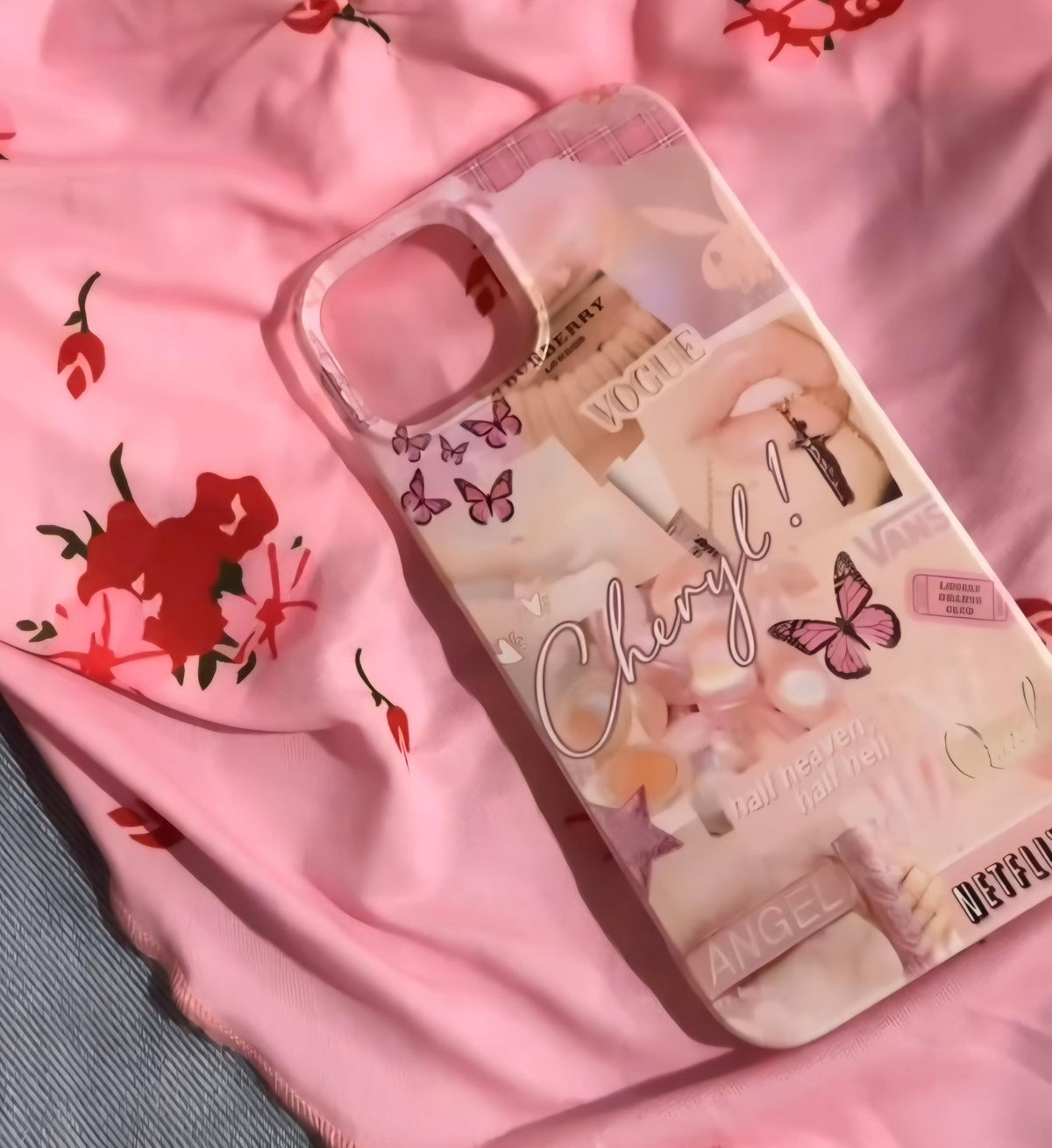 Blush Luxe Collage – Personalized, product image 2, printed phone case design by QUEED