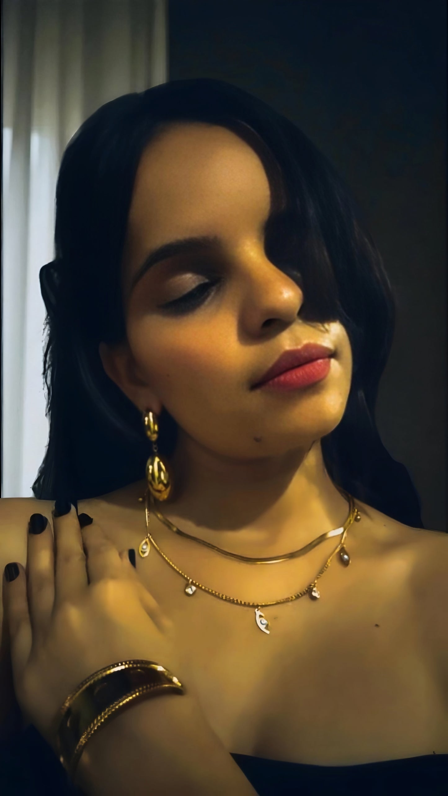 Golden Glow Drop Anti-Tarnish Earrings ✨