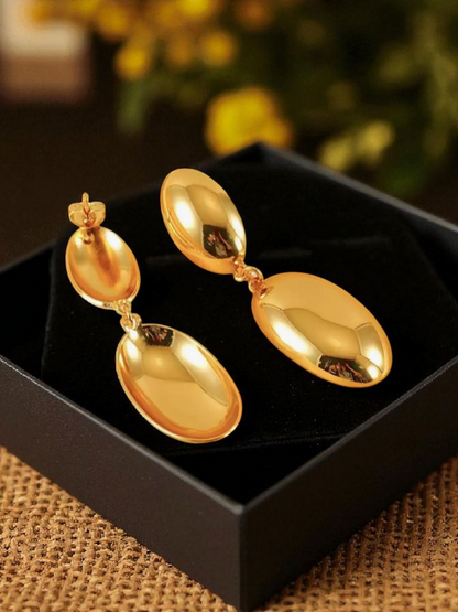 Golden Glow Drop Anti-Tarnish Earrings ✨