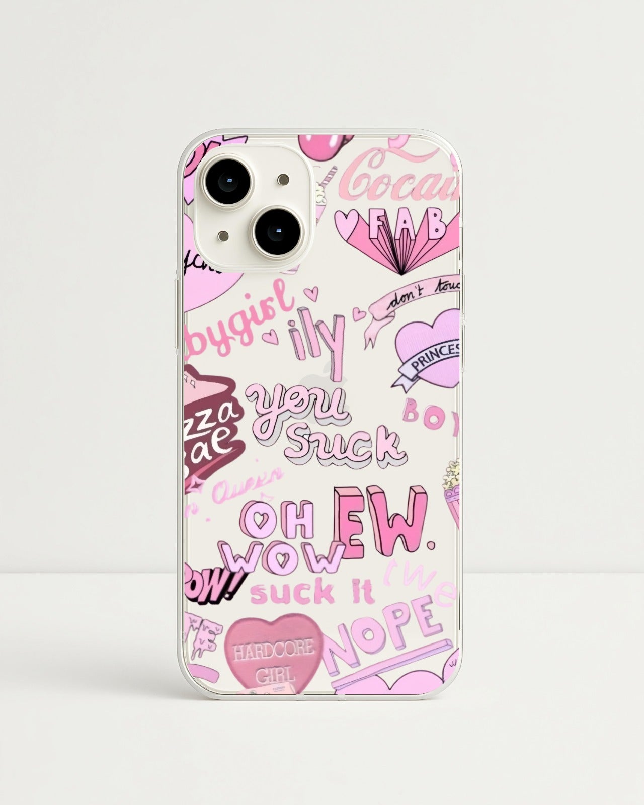 Sassy Pink Pop - Transparent Case! 🎀✨