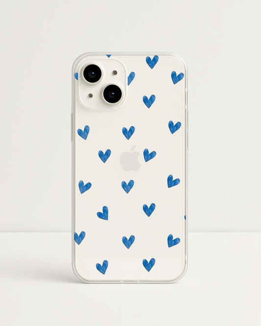 Blue Hearts Today Clear Case