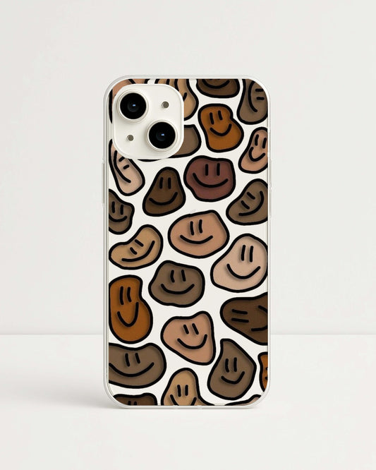 Happy Stone Faces Clear Case